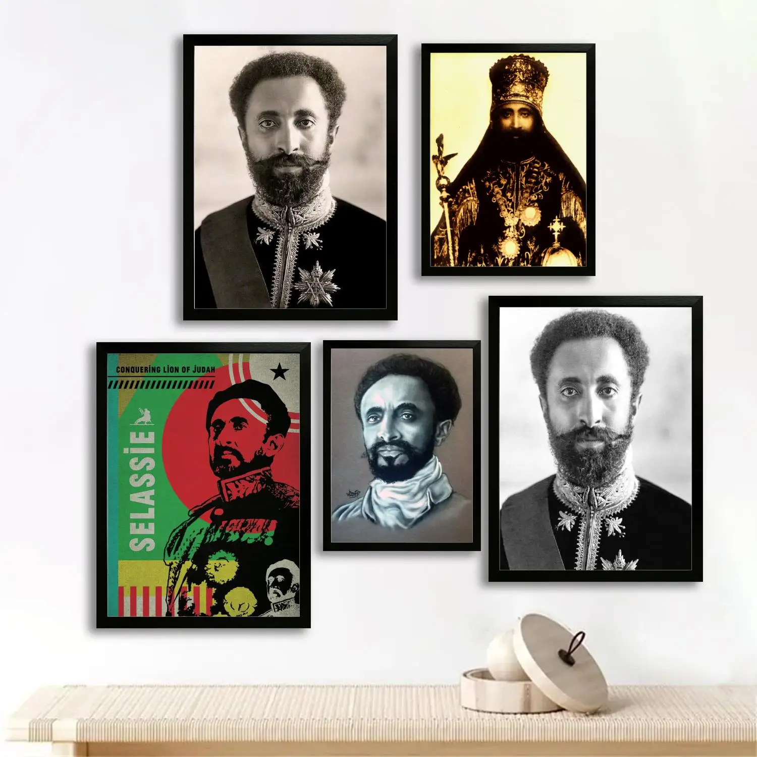 haile selassie Canvas Art Poster and Wall Art, Picture Print, Modern Family Bedroom Decor,Decorative painting