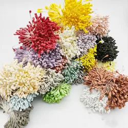 350pcs 5mm Mini Stamen Matte Handmade Artificial Flowers For Wedding Party Home Decoration DIY Flower Garland Craft Accessories