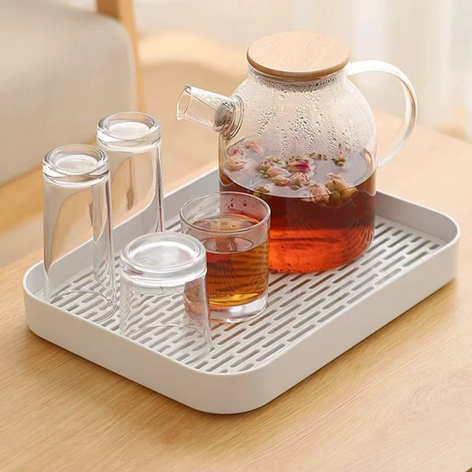 

Double-layer Drain Tea Tray Removable Saucer For Household Use Fruit Pallet For Water Cups For Kitchen Bar Drain Tray