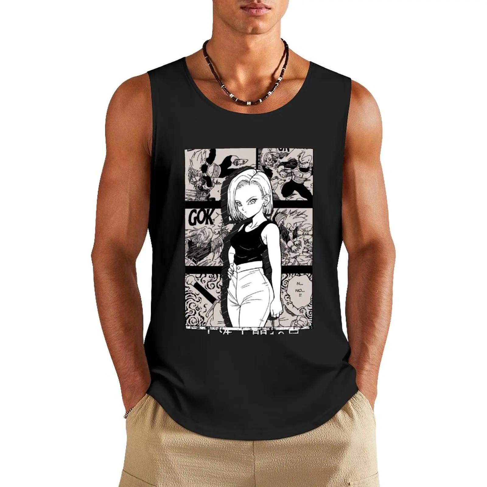 

Android 18 C18 Tank Top Men's t-shirts Men's singlets