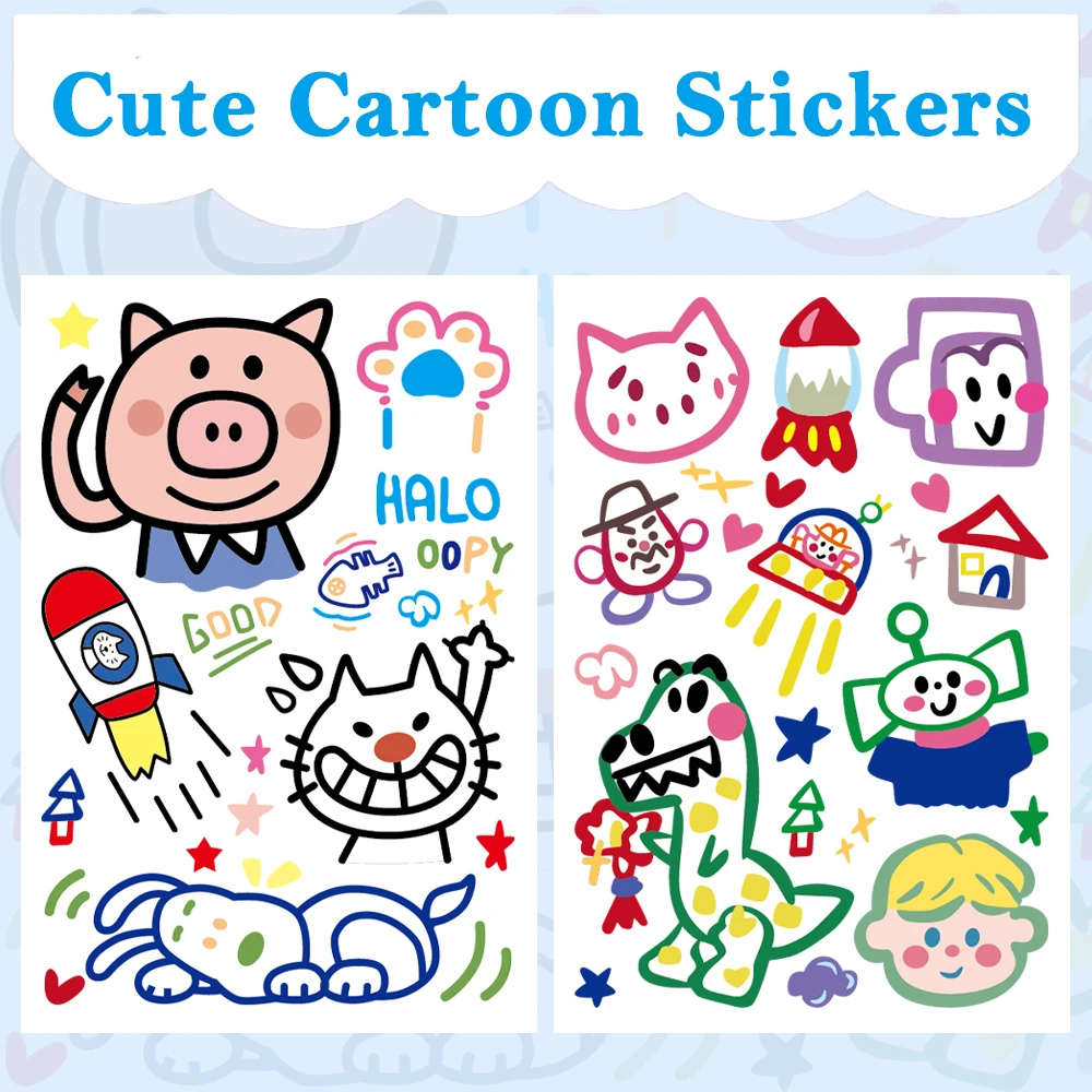 

Мультфильм граффити поросенок котенок собачка светоотражающие наклейки для автомобиля Декор мотоцикл авто кузов мото шлем наклейка на лобовое стекло аксессуары