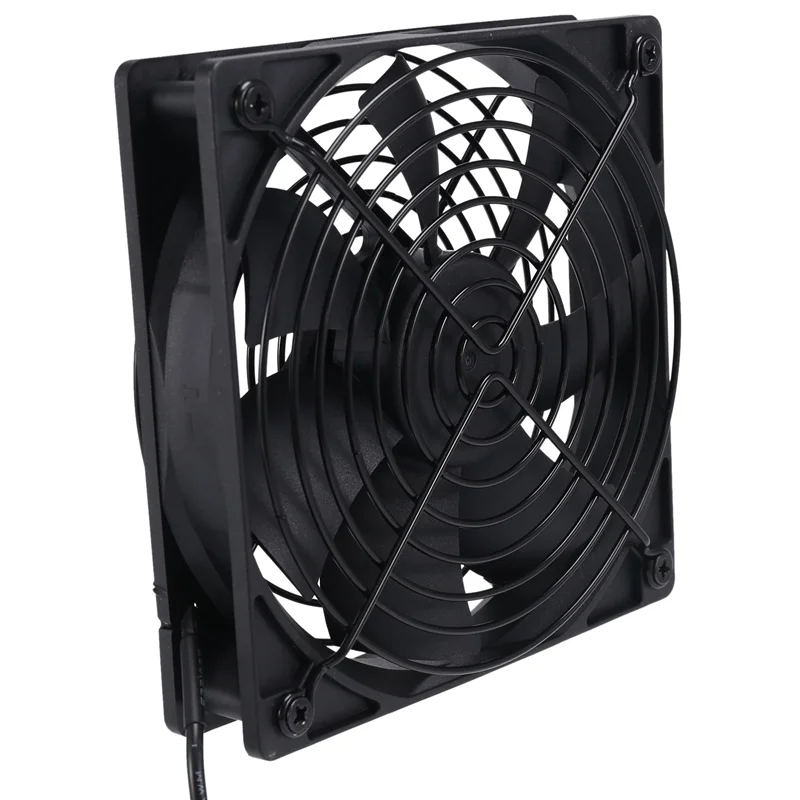 Ventiladores duplos de roteador de PC alimentados por USB de 120 mm 5V com controlador de velocidade Ventilador de resfriamento de alto fluxo de ar para receptor de modem de roteador