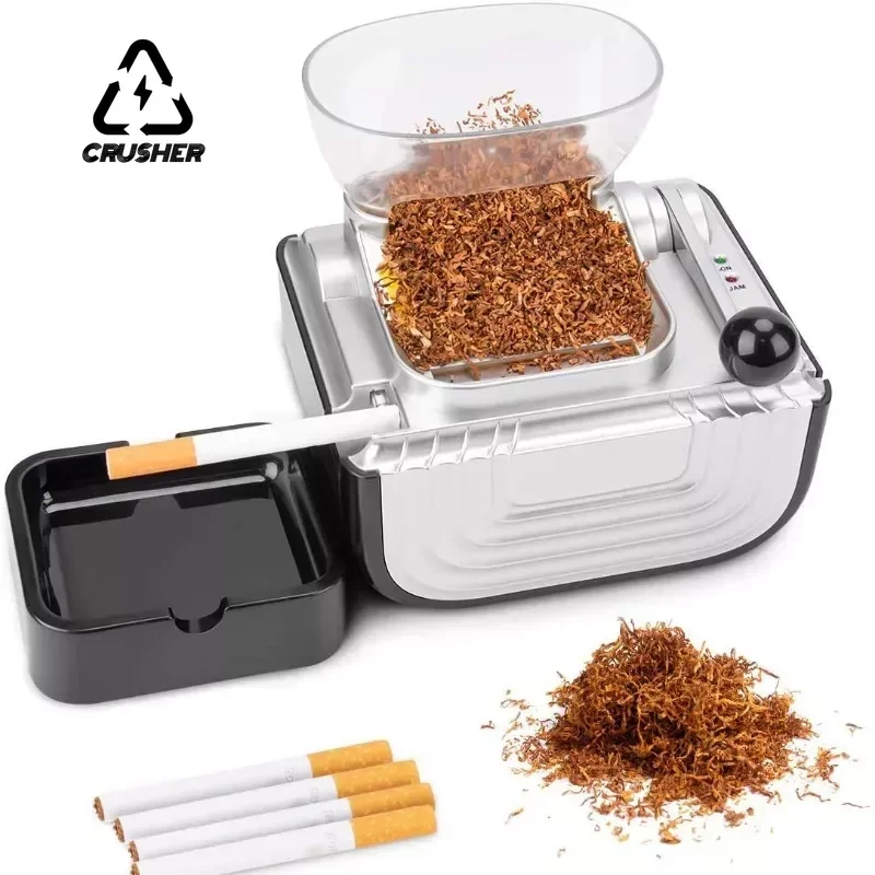 

CRUSHER 5.5/6.5/8mm Fully Automatic Cigarette Rolling Machine Electric Tobacco Roller Filling Maker DIY Pipe Smoking Accessories