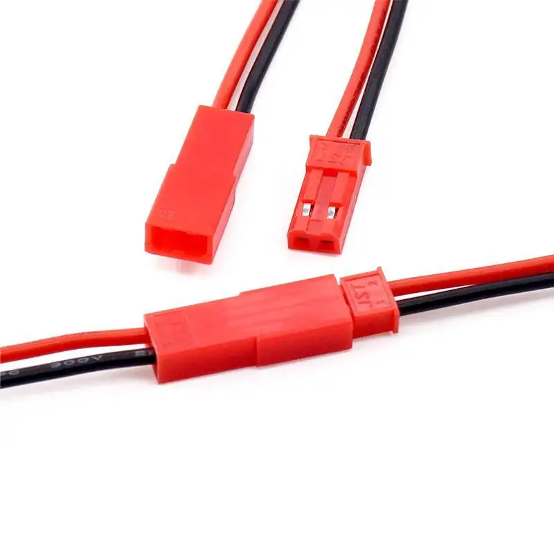 10 Stück JST-Steckkabel 2P-Stecker LED Stecker-Buchse Spielzeug-Stromkabel Einzelkopf-Anschluss 20CM – Detail 1