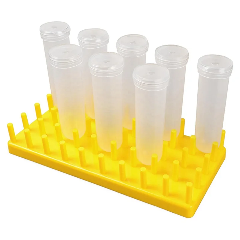 8 قطع من أنابيب الزهور الكبيرة سعة 50 مل مع حامل أرفف لقطع أوراق الحليب والساق والزهور سهلة الاستخدام