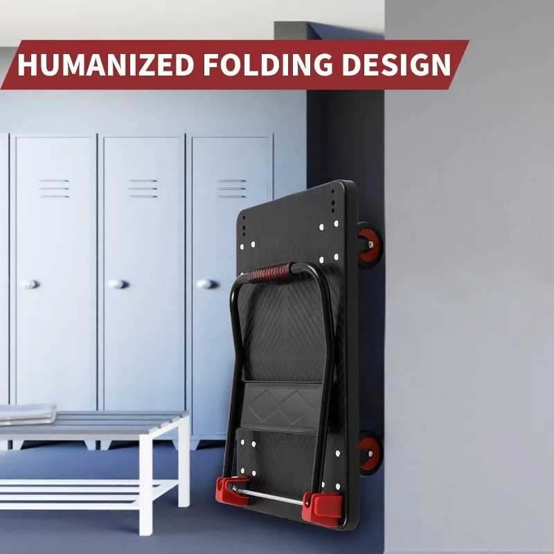 Platform Truck Push Cart Dolly, Foldable Hand Trucks with 1000LB Weight Capacity 36x24Inch Large Size for Easy Storage