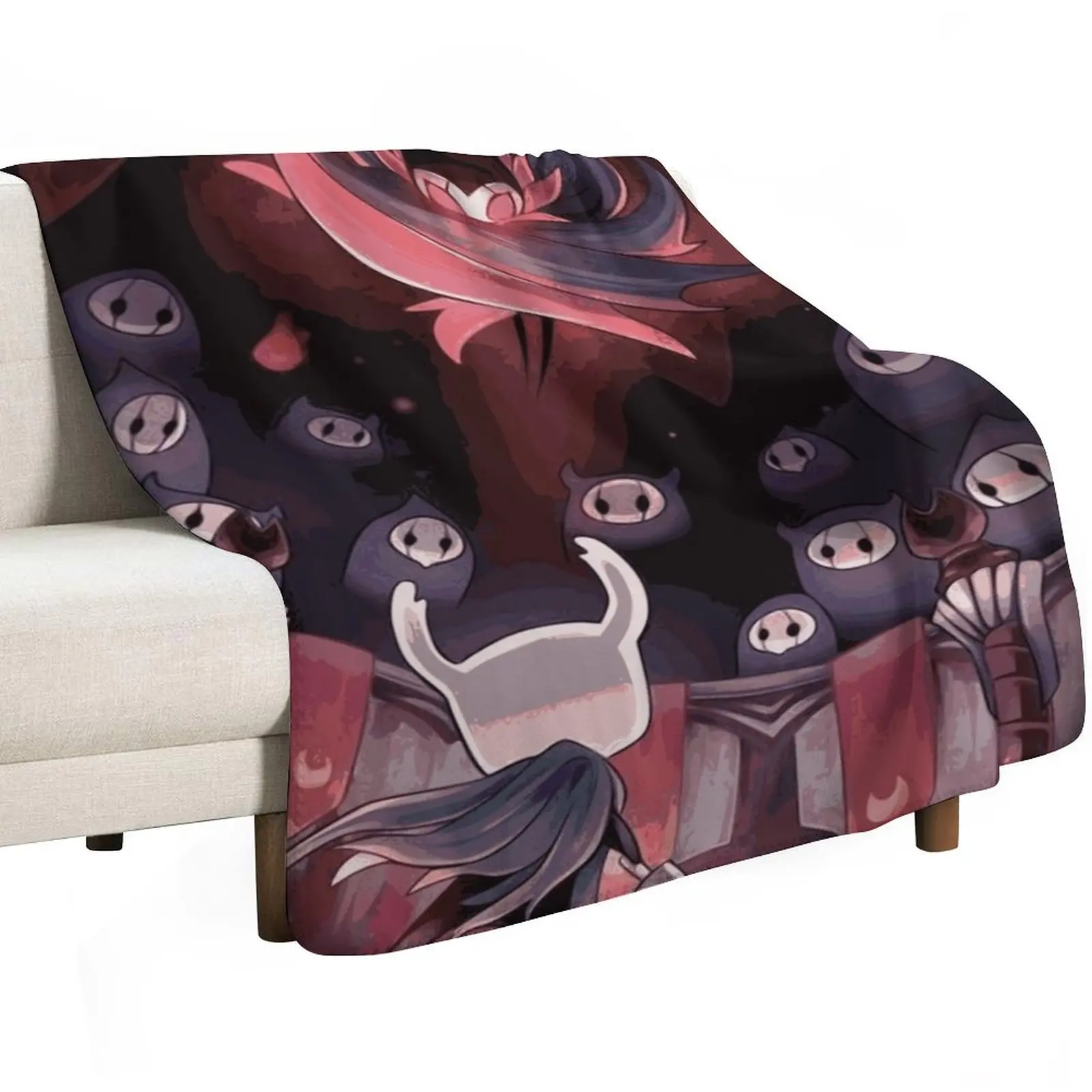 Hollow Knight - The Knight Facing Master Grimm Throw Blanket Soft Beds Cute Plaid Quilt Polar Heavy Vintage Blankets