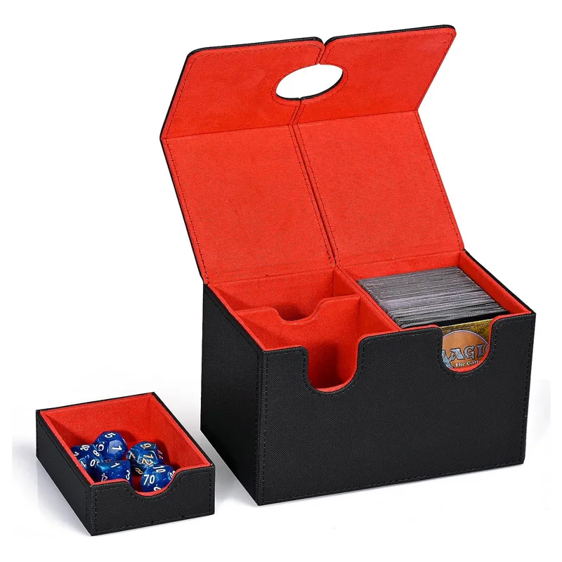 game card draw card box draw card box magic TCG medium large draw card box solid color storage box top toy game collection