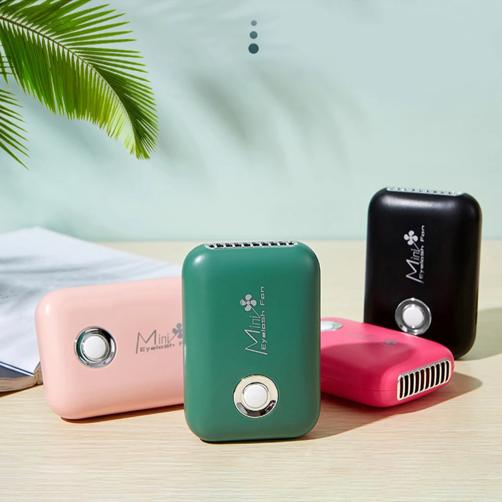 مجفف رموش للنساء، شحن USB، يعمل بالبطارية، مروحة رموش بديلة