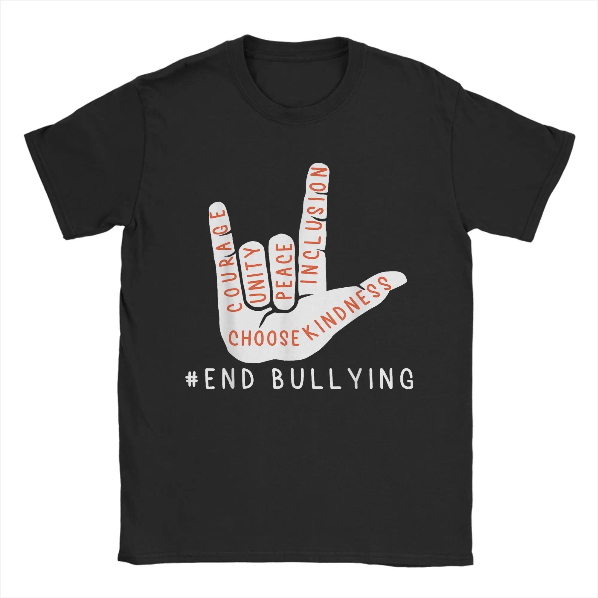 

Unity Day Orange Kids 2025 Anti Bullying Love Sign Language Men Summer Streetwear T-Shirts Round Neck Tees Wholesale Clothing