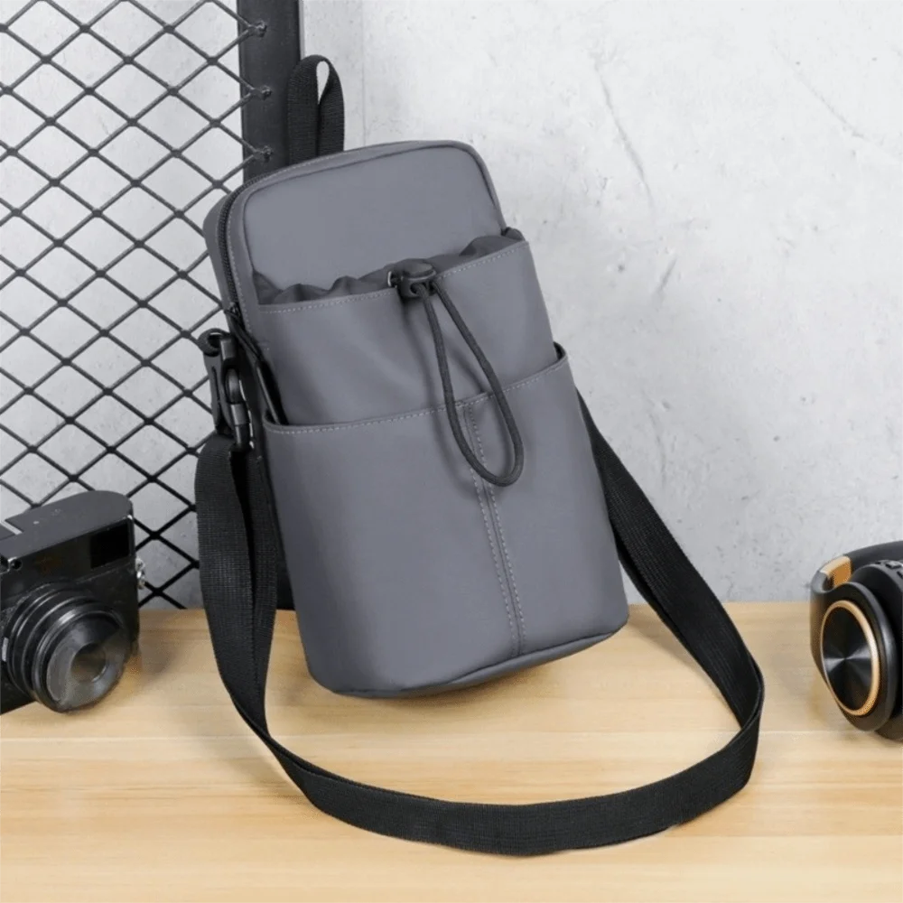 حزام الكتف حقيبة زجاجات المياه التجفيف السريع النايلون زجاجة ماء حامل افتتاح كبير مقبض Crossbody زجاجة ماء محفظة نزهة