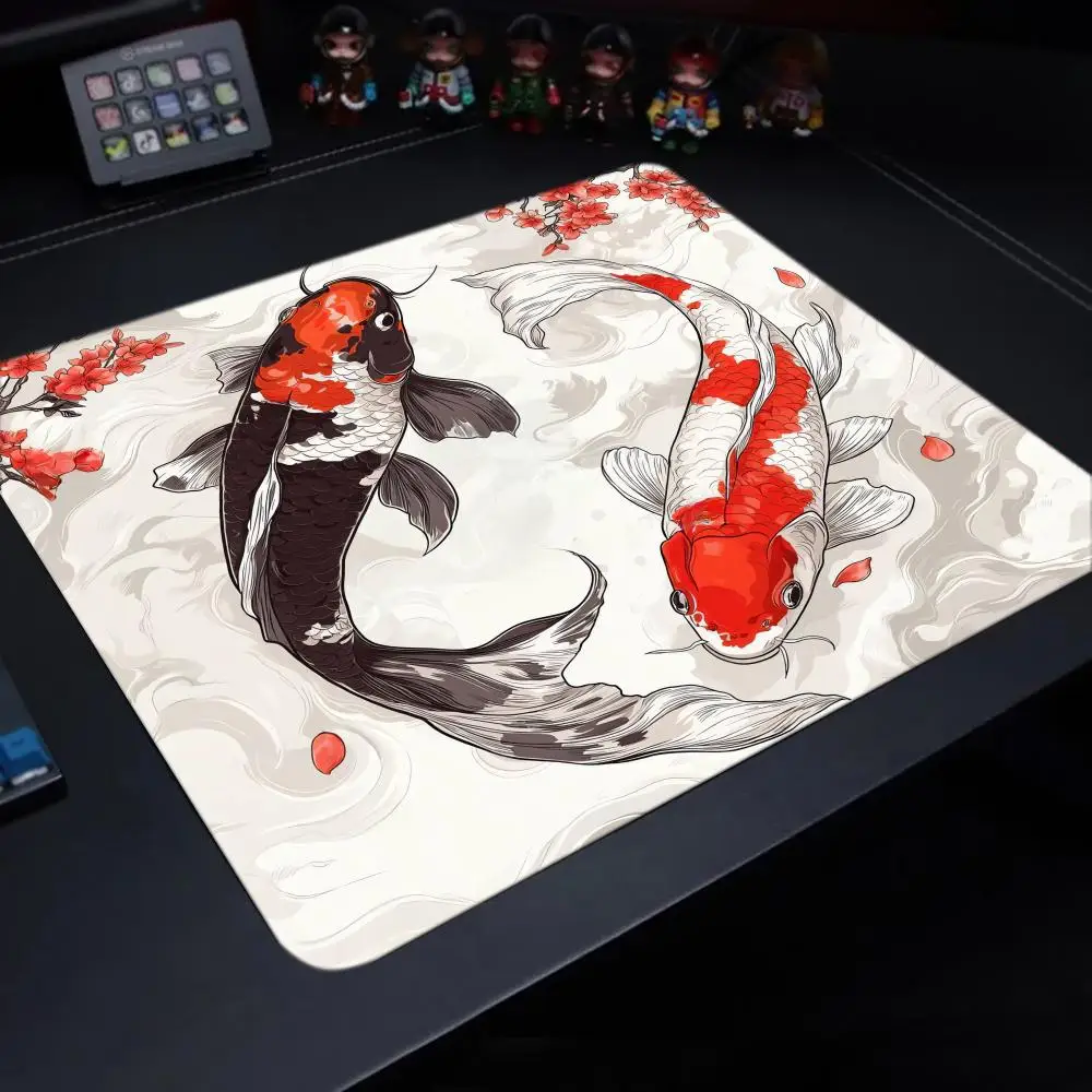 

Коврик для мыши Koi Carp 40X45, большой квадратный коврик для компьютерного офиса, игрового стола, резиновые противоскользящие коврики для мыши, небольшой декор, настольные коврики