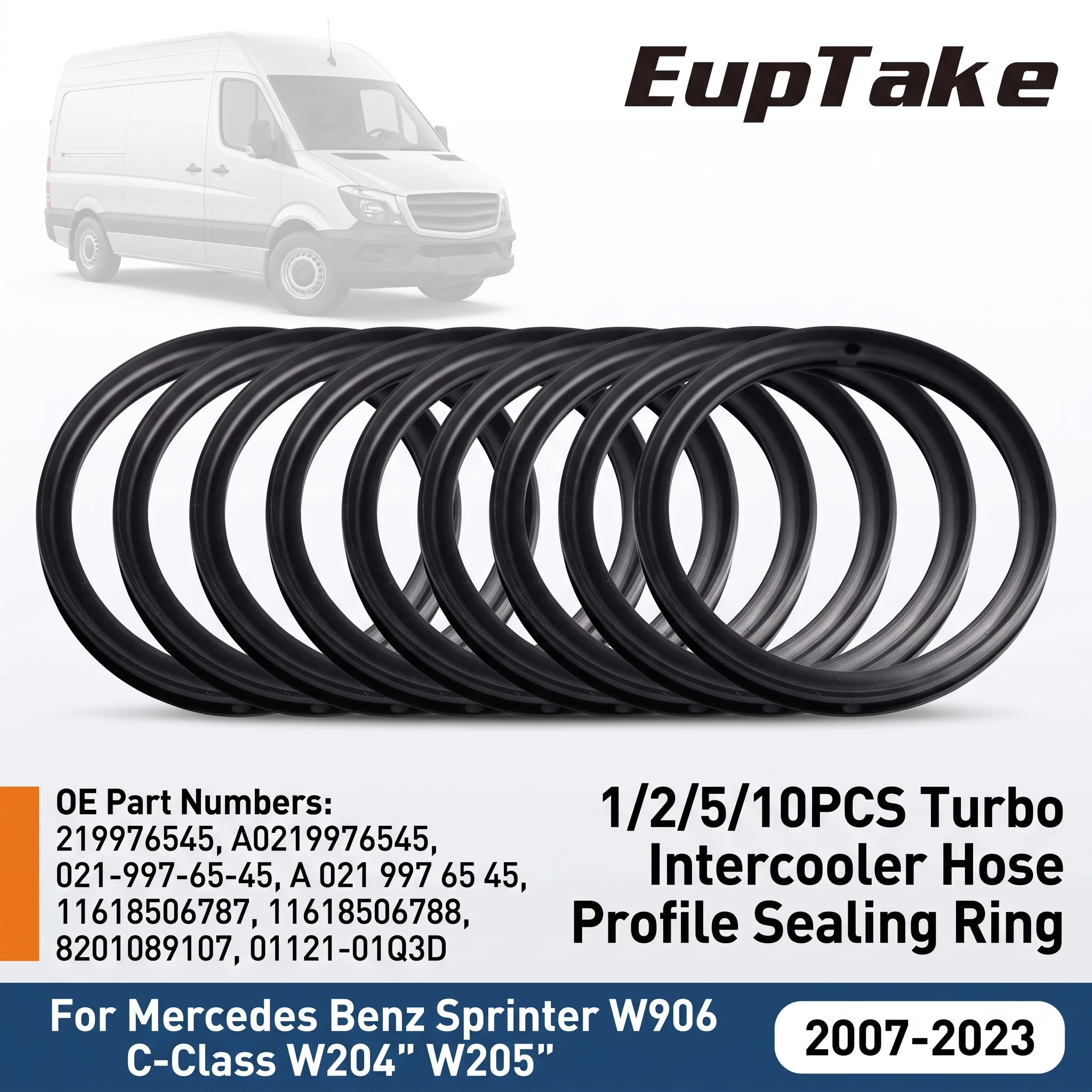 1/2/5/10PCS Turbo Intercooler Hose Profile Sealing Ring 0219976545 A0219976545 For Mercedes Benz Sprinter W906 C-Class W204 W205