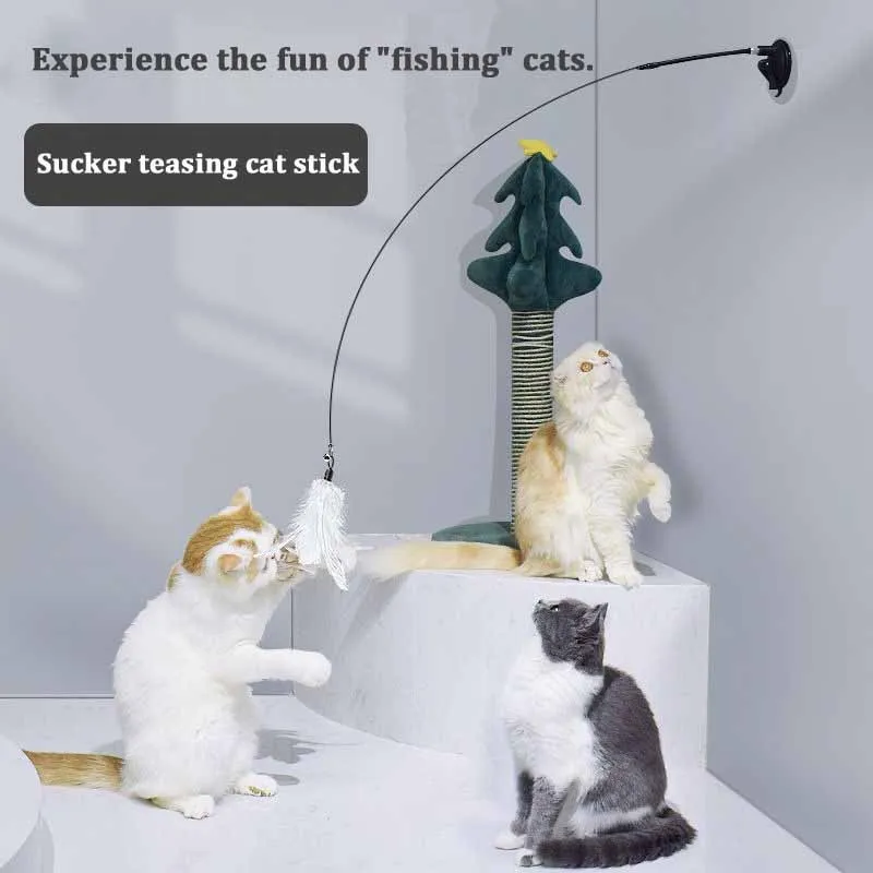 New Vibrant, soft and nourishing feather cat toy - The ultimate gift for your beloved pet! Interactive and engaging playtime for