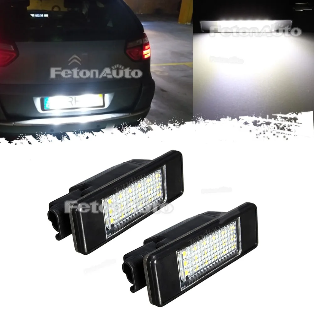 License Plate Lamp for Citroen C2 C3 C5 C6 C8 License Plate Lamp for Peugeot 106 1007 207 307 406 407 607 License Plate Lamp