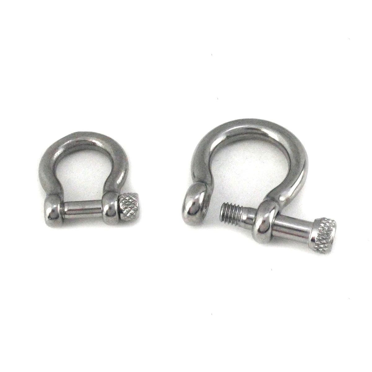 1pcs Stainless Steel D-ring Shackle Buckle Keychain Ring Hook Screw Pin Joint Connecter Bag Strap Clasp Leathercraft Parts