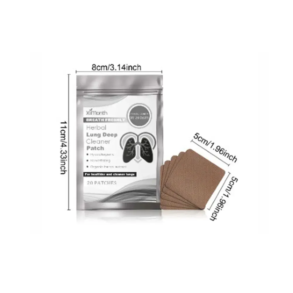 20pcs Herbal Lung Deep Cleanser Patch Relieve Physical Fatigue Effectively Reduce Body Discomfort Health Care Patches