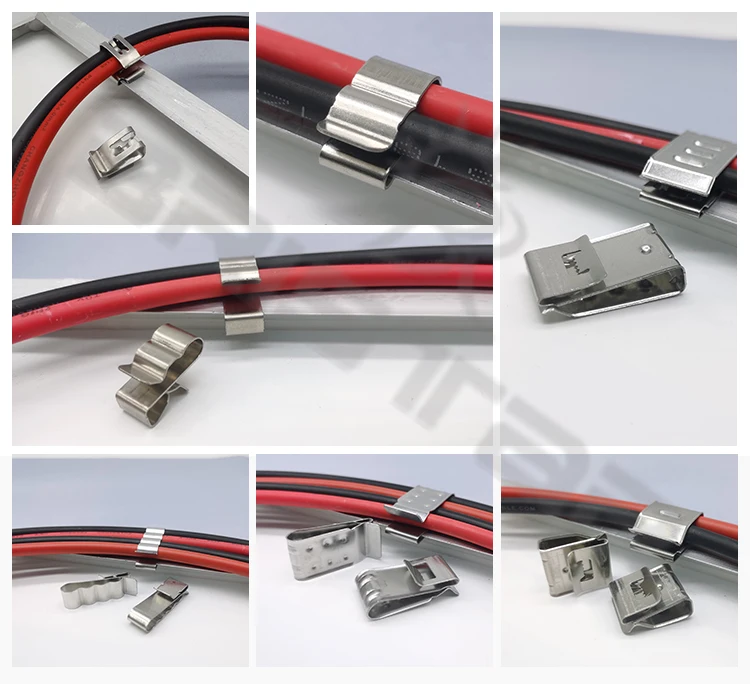 Australia Standard Stainless Steel PV Mount Cable Clip, Complete Wire Management Accessories, Matching Parts for Australian Stan