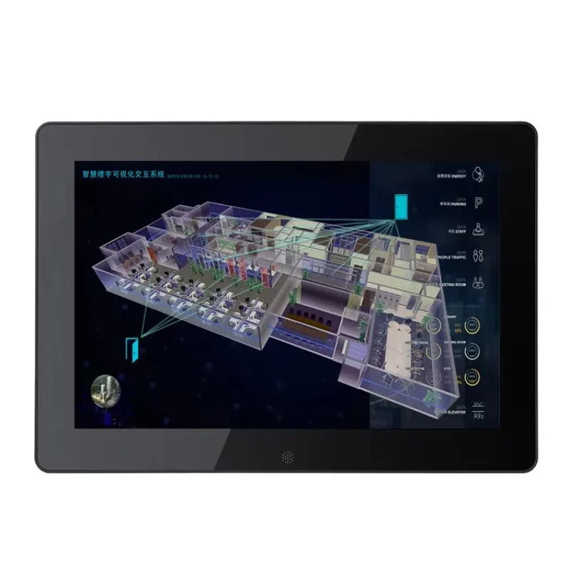 17.3 Industrial Grade Waterproof Android Tablet PC Wall Mount 10-Point Capacitive Touch for Business Meeting Room