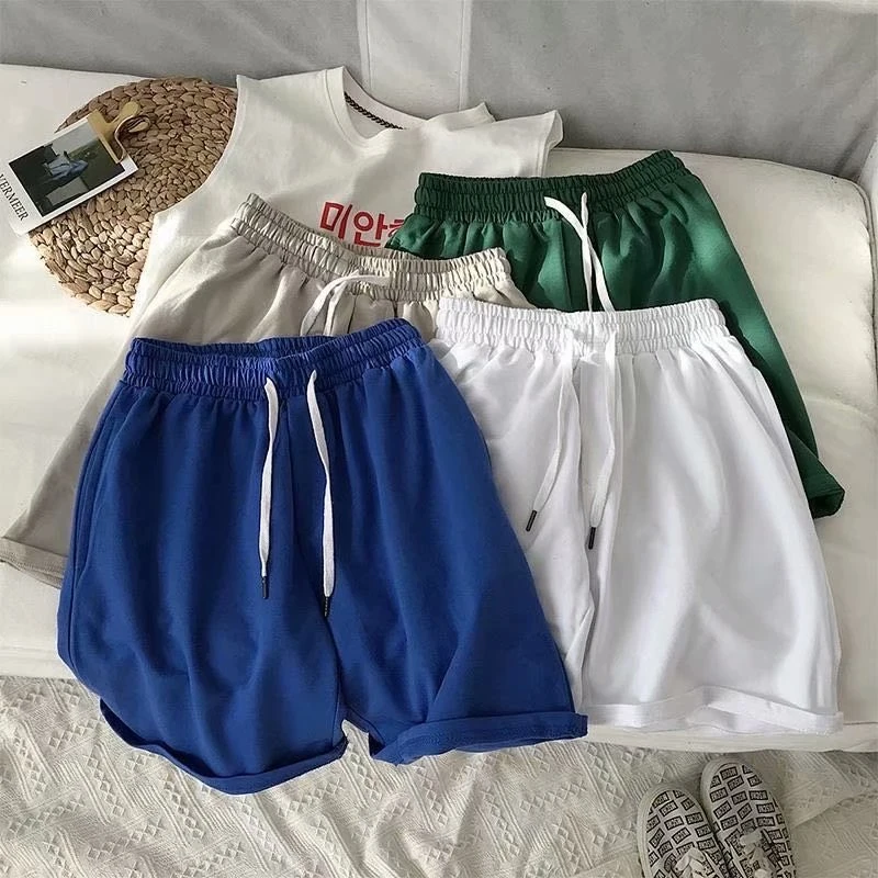 

TRSYPHXM 2025 new Sports shorts men's summer new style solid color simple thin men's couple loose beach pants