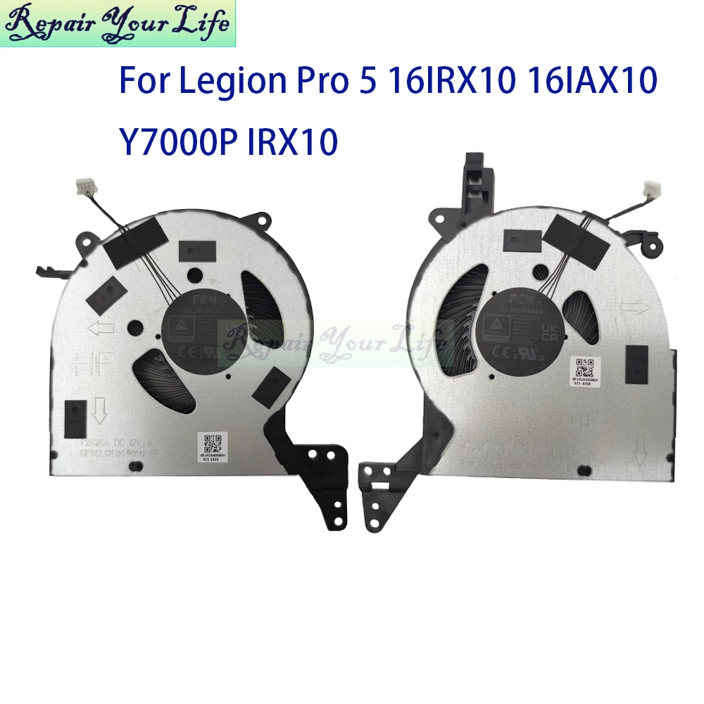 

Вентилятор для процессора и графического процессора, охладитель для ноутбука Lenovo Legion Pro 5 16IRX10 16IAX10 16ADR10 16AFR10 Y7000P IRX10 F24264 F24265 DFSCL12E06486U