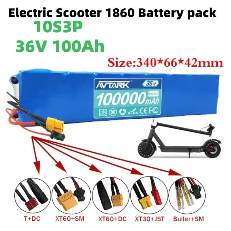 

10S3P 36V 100Ah Lithium Battery Electric Scooter 18650 Battery pack 36V 100Ah Electric Scooter Electric Scooter Battery 36v