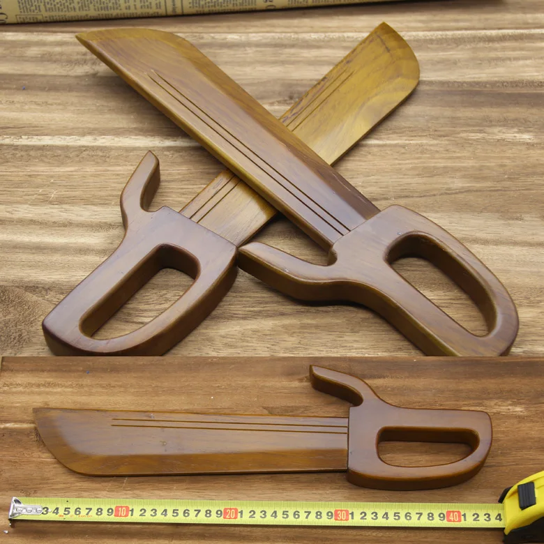 Unsharp Solid Wood Wing Chun Butterfly Double Dao Eight Slash Swords Kung Fu Training Performance Cos Stage Prop