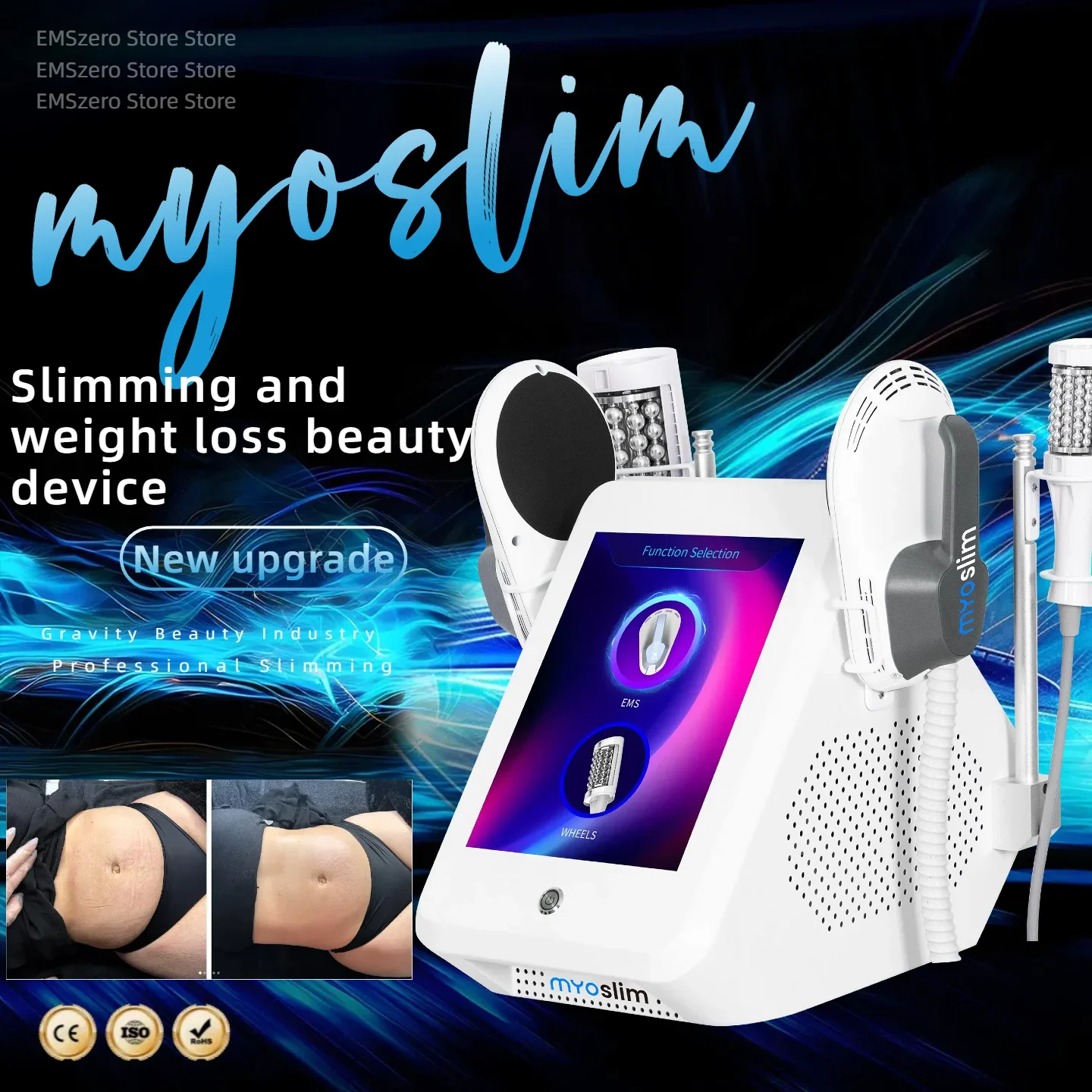EMS RF HI-EMT Body Sculpting Machine Electromagnetic Building Muscle Stimulator Machine Muscle Building Weight Loss Machine