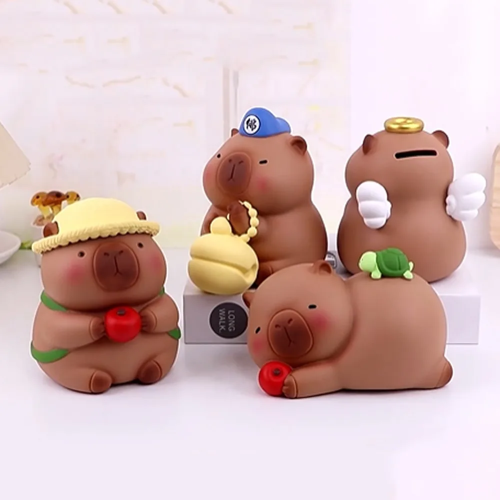 

Savings Tank Capybara Piggy Bank Large Capacity Decorative Capybara Money Boxes Model Cartoon Capybara Kids Storage Box