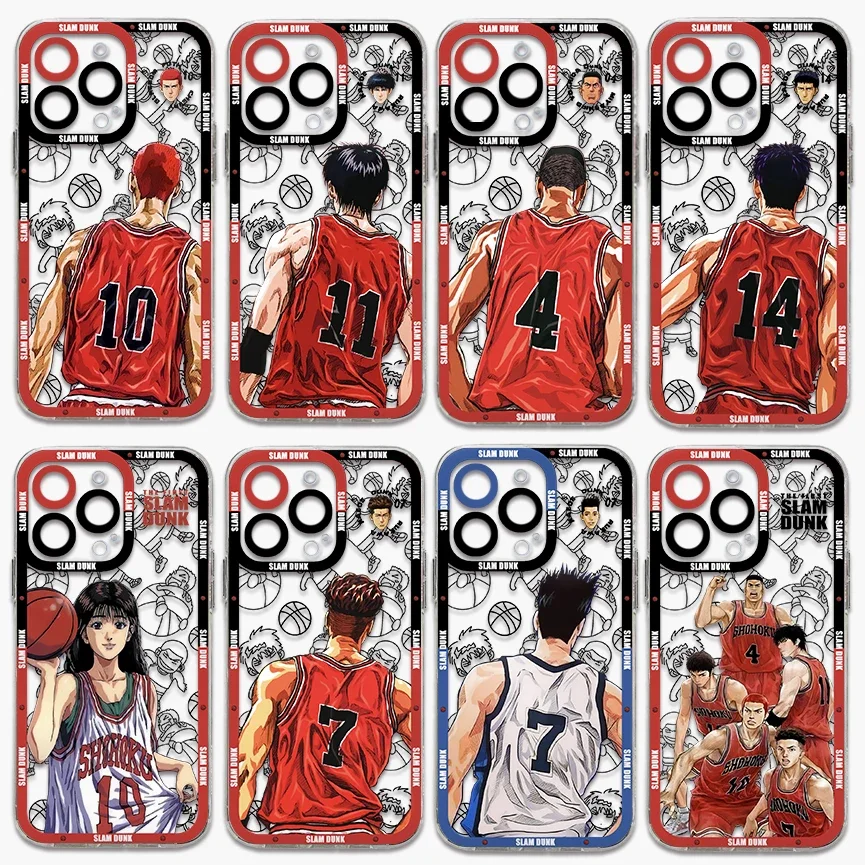 Custodia per telefono Slam Dunk di lusso per Samsung S24 S23 S22 S21 S20 S10 FE Note20 Plus Ultra Lite 5G TPU trasparente morbido antiurto