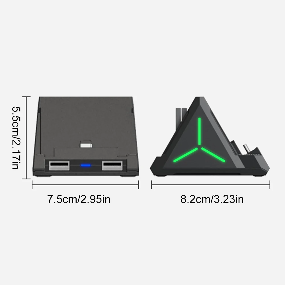 قاعدة شحن محطة إرساء التلفزيون مع منافذ USB من النوع C المتوافقة مع HDMI، حامل شحن محمول لنينتندو سويتش