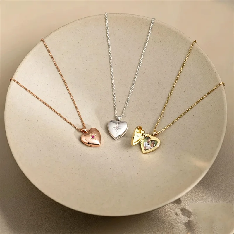 Kalung Liontin Bentuk Hati yan - Heart Locket Necklace Photo ulasan dan harga