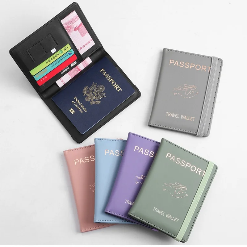 

Women Men RFID Vintage Business Passport Covers Holder Multi-Function ID Bank Card PU Leather Wallet Case Travel Accessories
