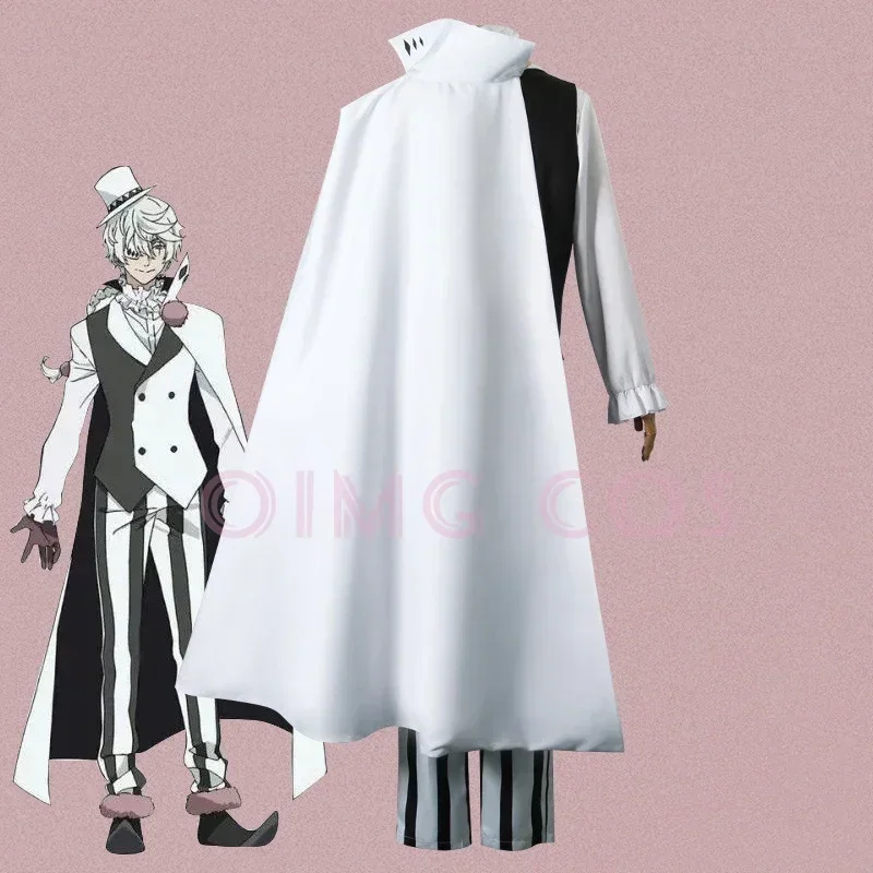 Nikolai Gogol Cosplay Bungo Stray Dogs Costume Man and Woman Khaki Trench Coat Black Uniform Suits Unisex Wig Accessories