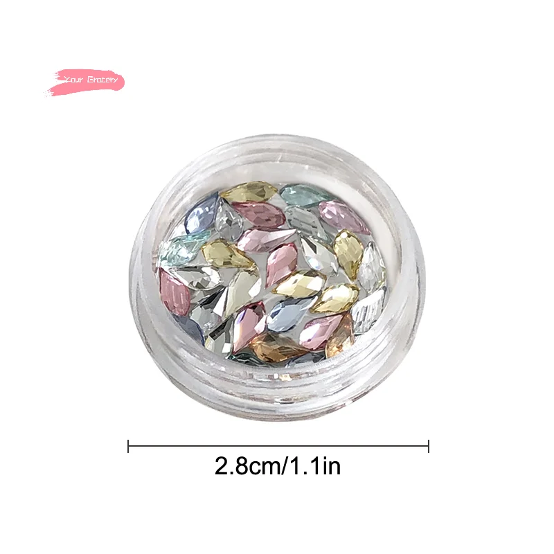 30 stuks onregelmatig gevormde boor nail art strass 3D kristal parelstenen voor doe-het-zelf manicure decoraties accessoires