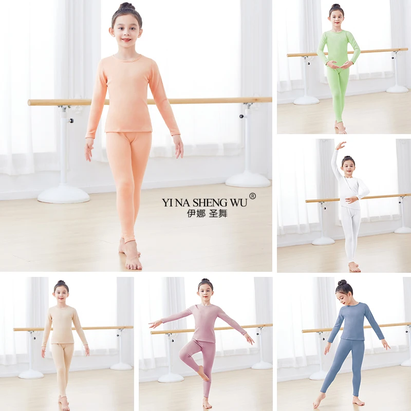 Tracksuit Girls High Technology Thermal Underwear Sets Plus Velvet Thicken Warm Self-heating Undewear Tracksuit Sets