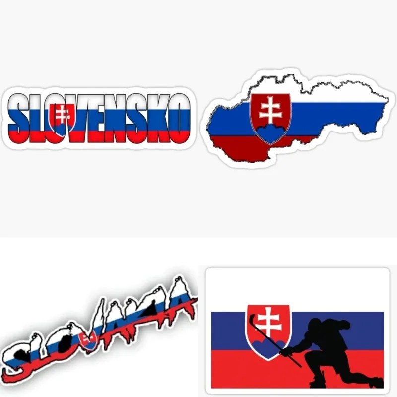 

Slovakia Flag Lettering Vinyl Decal Sticker, for Vehicles Car Truck SUV Window Bumper Toolbox Laptop Car Motor Accessories