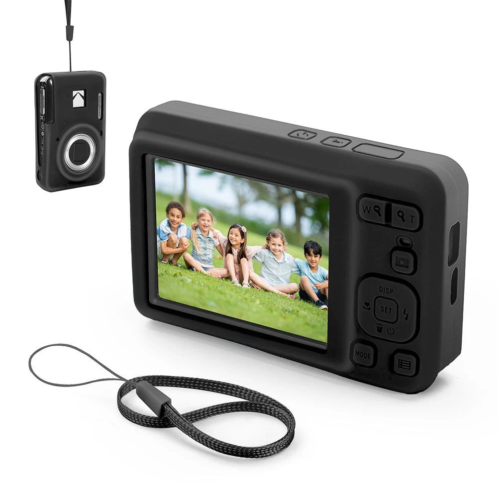 غطاء كاميرا رقمية لـ KODAK PIXPRO FZ55 حافظة واقية من السيليكون الناعم (أسود)