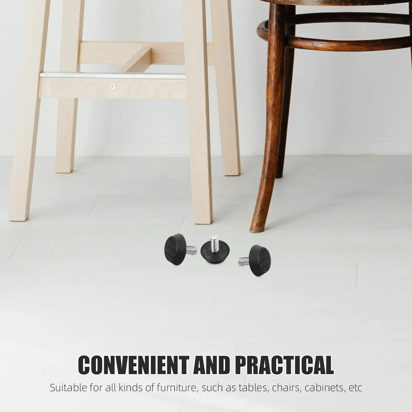 

100 шт., выравнивающие ножки для мебели, резиновый и железный материал, предотвращающий скольжение, подходит для нескольких случаев, ножки стола