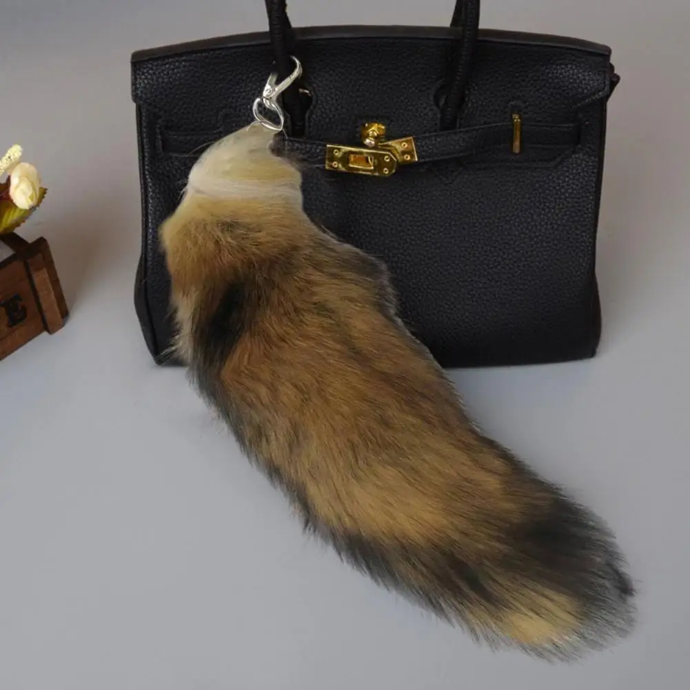 

Cosplay Accessory Oversized Imitation Fox Tail Keychain for Bags Backpacks Extra Charm Decoration for Cosplay Easy to Attach Fox