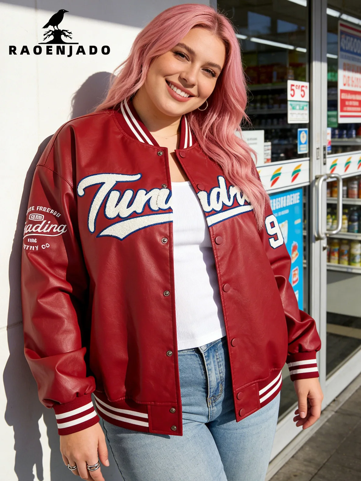 

Женская легкая куртка из искусственной кожи в стиле бейсбольной формы, больших размеров, для мотогонок, уличная одежда, весенне-осеннее пальто