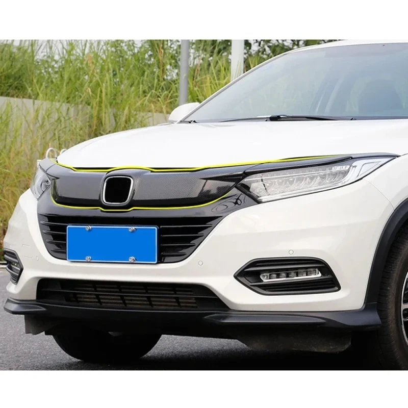 For Honda Vezel HR-V HRV 2019 Car Front Grill Grille Decoration Cover Trim Styling Moldings Exterior Auto Parts Accessories