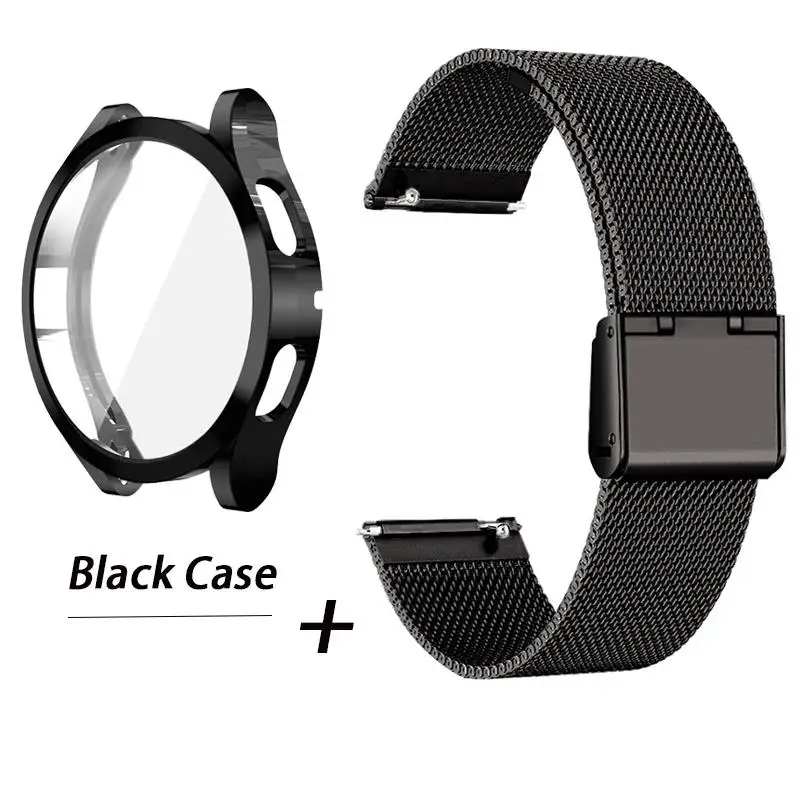 For Samsung Galaxy Watch 6/5/4 40mm 44mm Strap Case Protector Active 2 Metal Bracelet Galaxy Watch 6 40mm 44mm Wristband