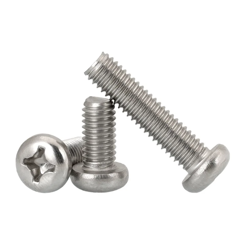 M4 M5 M6 M8 M10 304 Stainless Steel Cross Recessed Pan Round Head Screw Phillips Bolts
