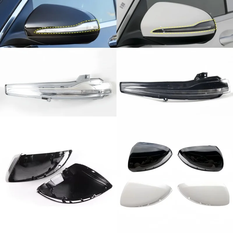 

For Mercedes-Benz C GLC S E Class W205 X253 W222 W213 W238 Auto Left Right Rear Heated Mirror Glass Cover Turn Signal Light Lamp