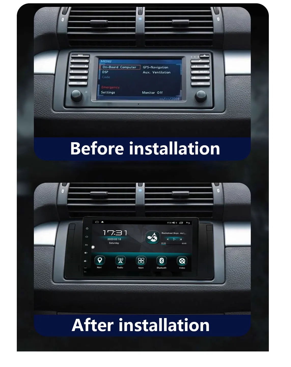 WIFI 4G Carplay For BMW 5 Series E39 X5 E53 M5 Car Radio 1995-2007 Android System Upgrade Models Navigation Handsfree Autoradio
