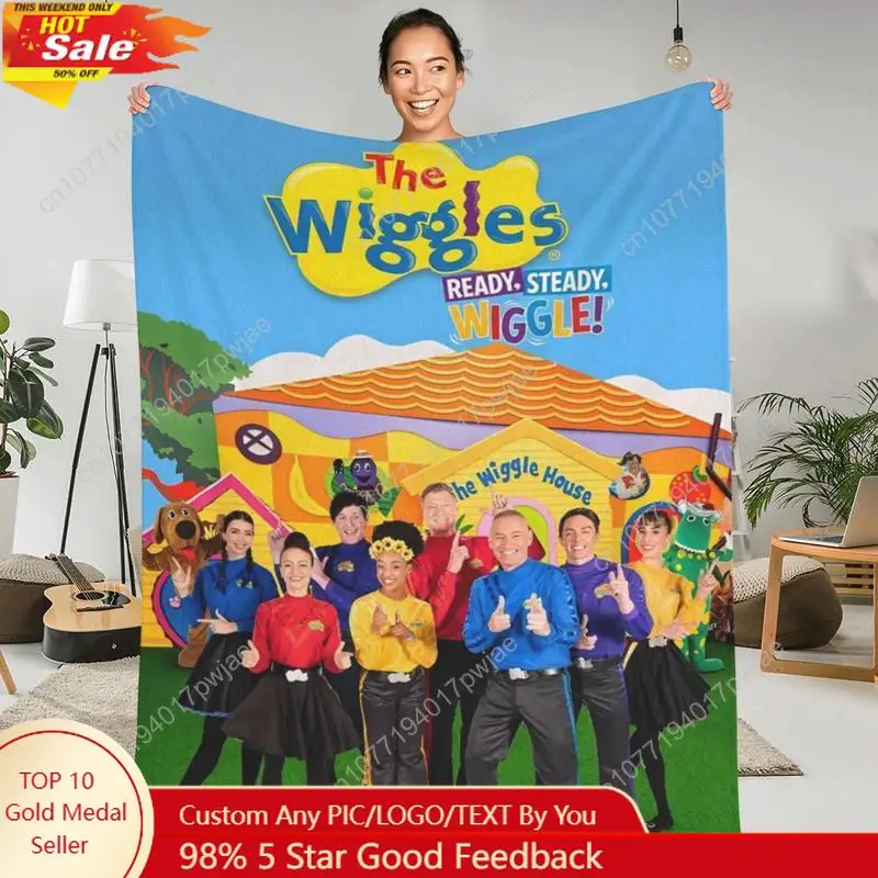 

The Wiggles Blanket Quality Warm Soft Australian Children's Music Group Throw Blanket Winter Picnic Bedroom Funny Bedspread