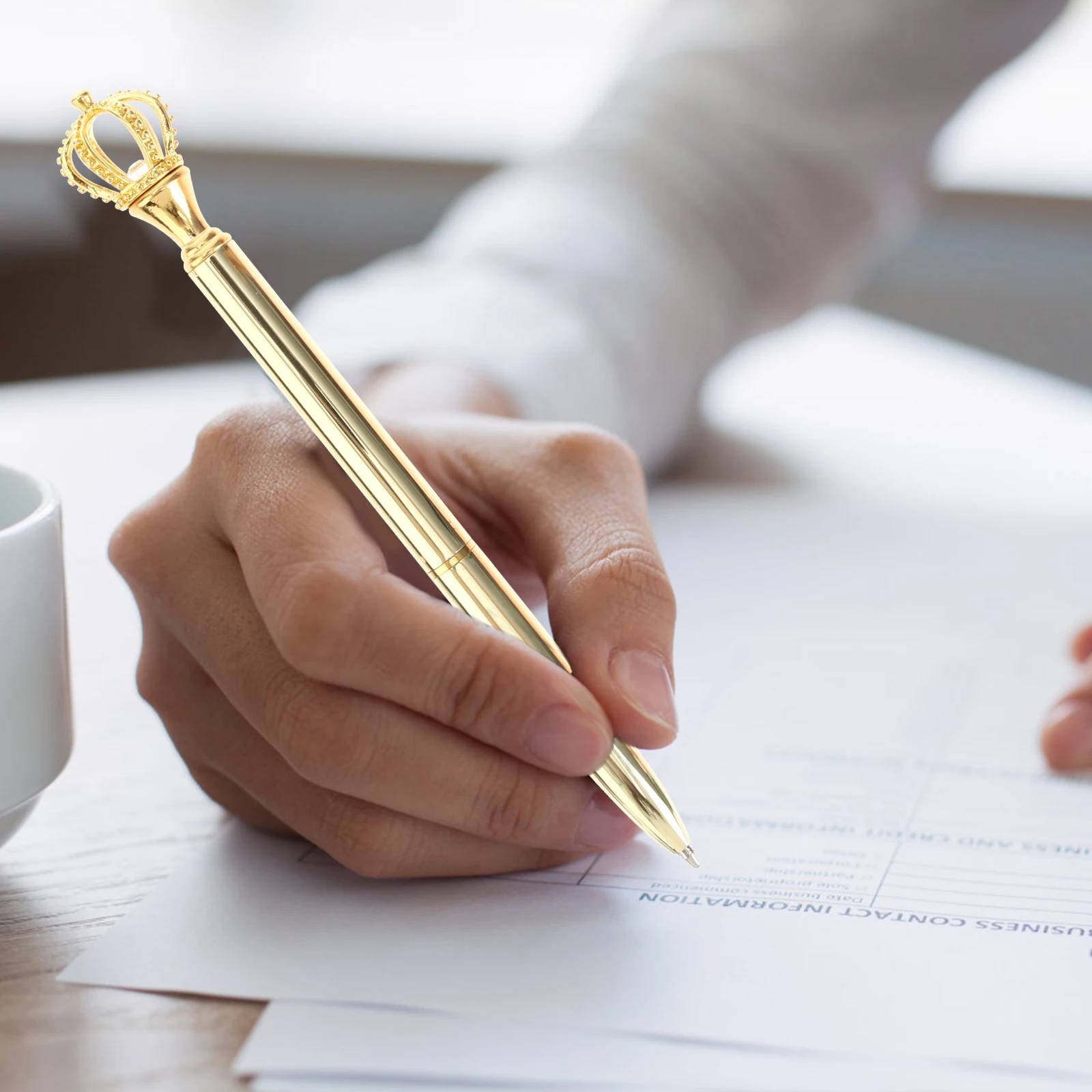 

SHOWERORO 4Pcs Gel Pen Kids Silver Metallic Stylus Finger Touch Pencil Creative Stationery Gift