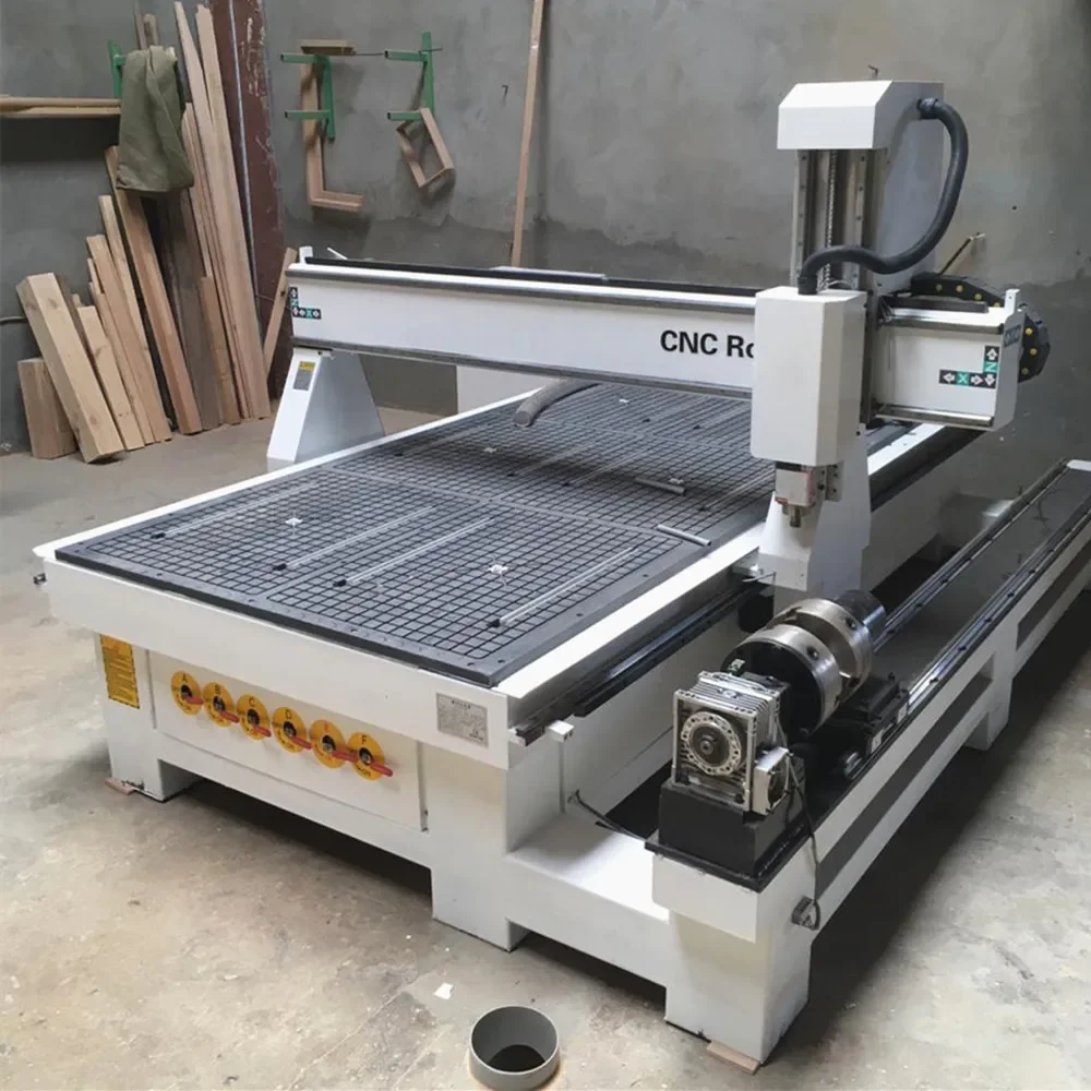 ¡Gran exportación! Máquina tallado madera 1325BR, enrutador CNC de 4 ejes para madera, acrílico, aluminio, máquina grab