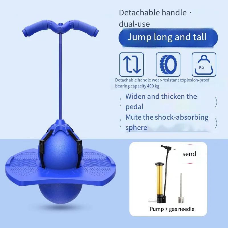 Bouncing Ball With Handle And Pump Balance Platform Bouncy Jump Pogo Ball For Kids Playground Sports Workout Competition Toy